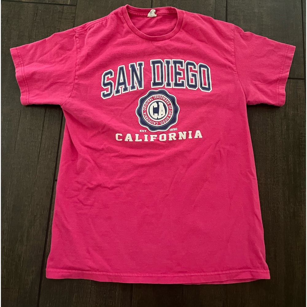 Pink San Diego California t shirt